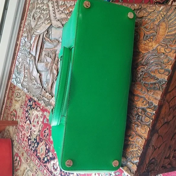 MICHAEL KORS Large MF TZ Tote Leather Palm GREEN - Picture 9 of 12